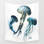 Metallic Jellyfish V-Custom Wall Tapestry Gallery Image 4