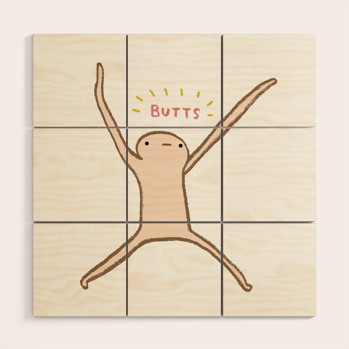 Honest Blob - Butts Wood Wall Art Gallery Image 1