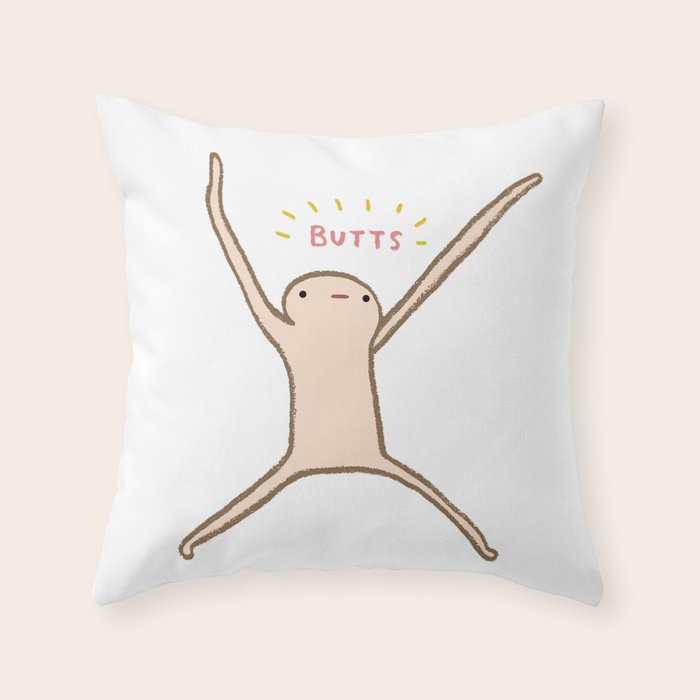 Honest Blob - Butts Throw Pillow Gallery Image 6