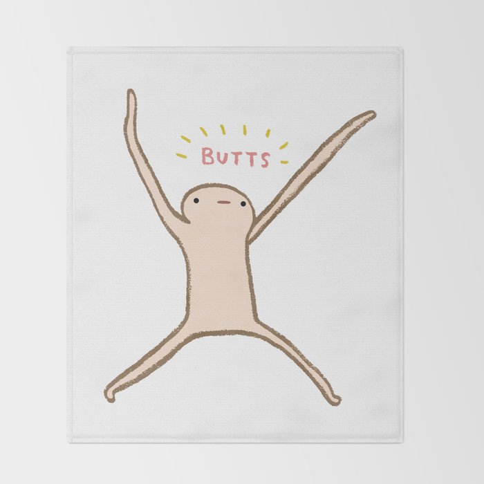 Honest Blob - Butts Throw Blanket Gallery Image 2