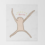 Honest Blob - Butts Throw Blanket Gallery Image 2