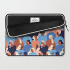 Female diverse faces of different ethnicity blue Laptop Sleeve Gallery Image 2