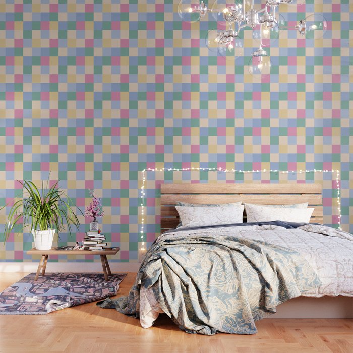 Bold Pastel Checks Pattern - Large XXXII Wallpaper Gallery Image 1