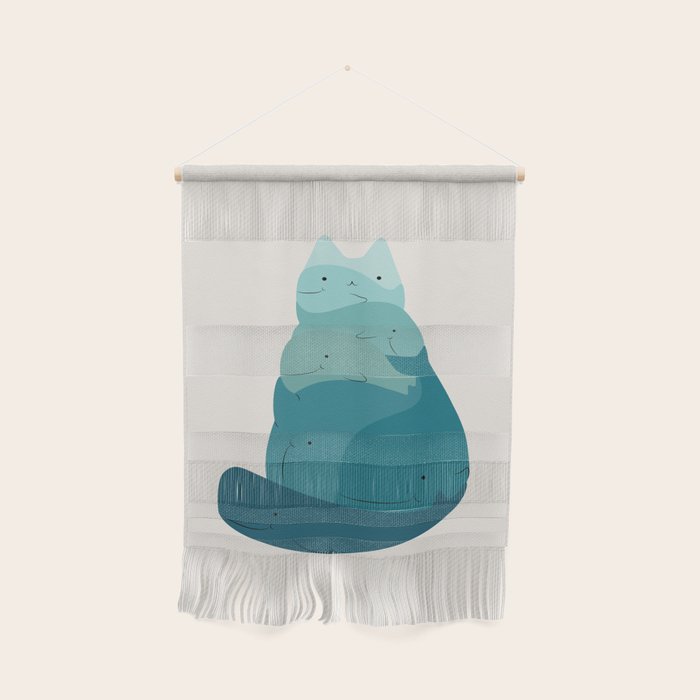 Cat Landscape 171: A Hungry Cat Wall Hanging Gallery Image 1