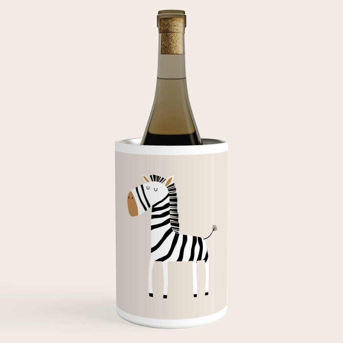 Nursery Wall Art, Safari Nursery Prints, Neutral Nursery Decor, Zebra Print Wine Chiller Gallery Image 1