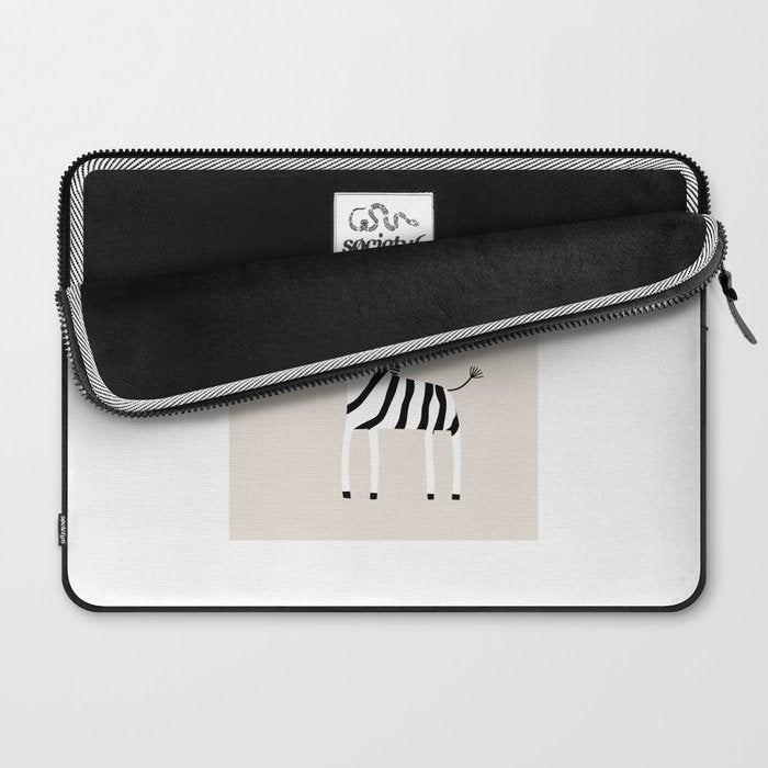 Nursery Wall Art, Safari Nursery Prints, Neutral Nursery Decor, Zebra Print Laptop Sleeve Gallery Image 2