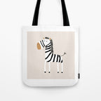 Nursery Wall Art, Safari Nursery Prints, Neutral Nursery Decor, Zebra Print Tote Bag Gallery Image 1
