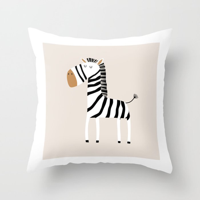Nursery Wall Art, Safari Nursery Prints, Neutral Nursery Decor, Zebra Print Throw Pillow Gallery Image 6