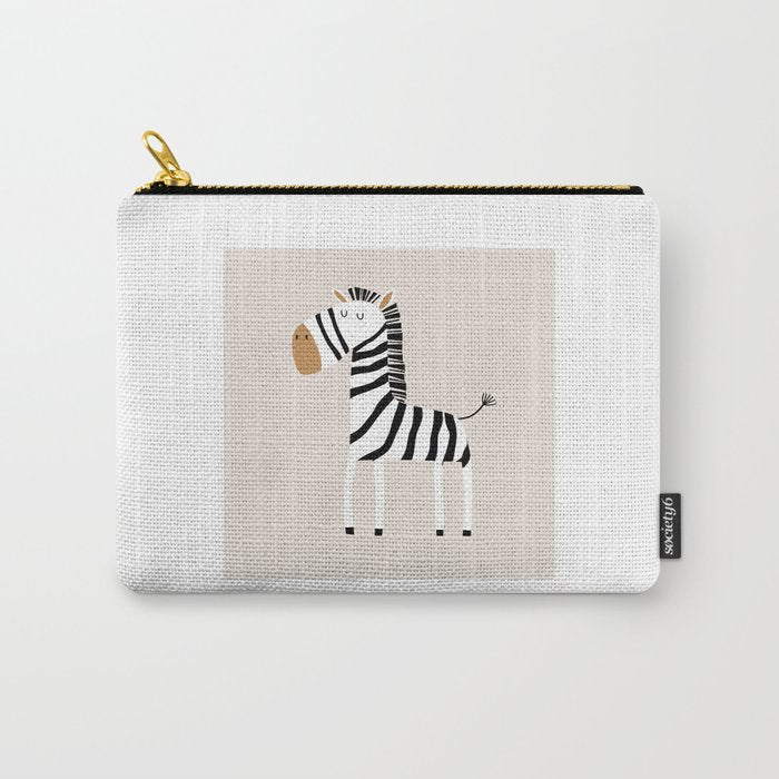Nursery Wall Art, Safari Nursery Prints, Neutral Nursery Decor, Zebra Print Carry All Pouch Gallery Image 1