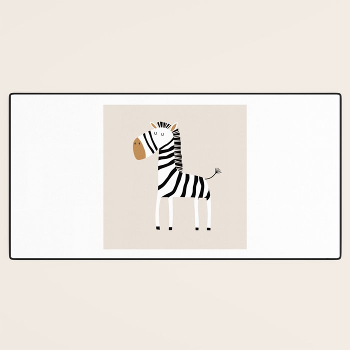 Nursery Wall Art, Safari Nursery Prints, Neutral Nursery Decor, Zebra Print Desk Mat Gallery Image 3