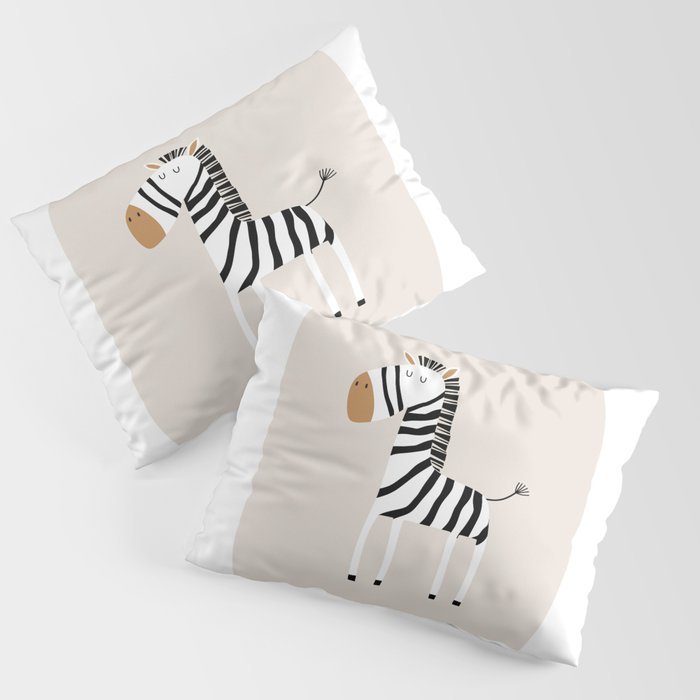 Nursery Wall Art, Safari Nursery Prints, Neutral Nursery Decor, Zebra Print Pillow Sham Gallery Image 1