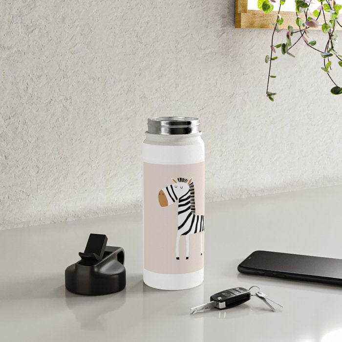 Nursery Wall Art, Safari Nursery Prints, Neutral Nursery Decor, Zebra Print Water Bottle Gallery Image 4