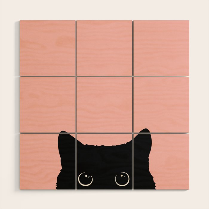 Black Cat Wood Wall Art Gallery Image 1