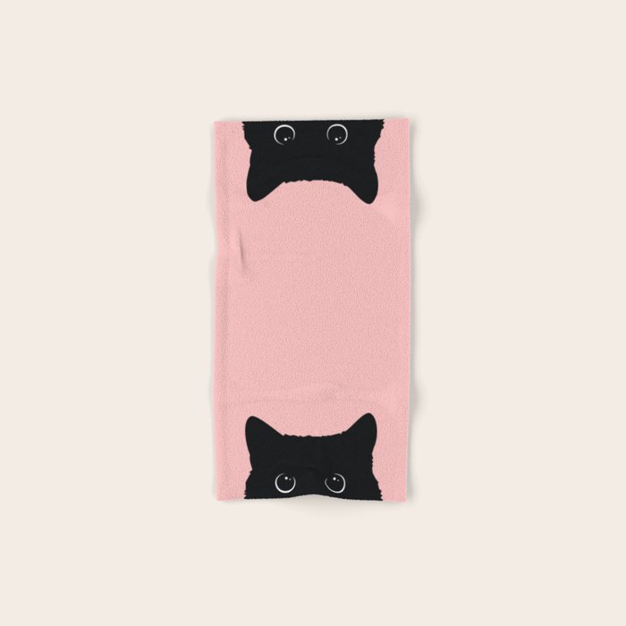 Black Cat Hand & Bath Towel Gallery Image 1