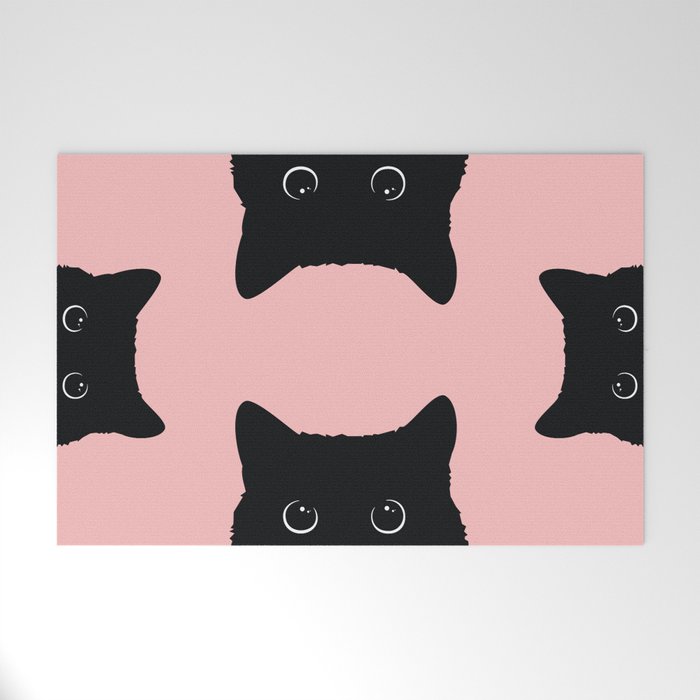 Black Cat Welcome Mat Gallery Image 1
