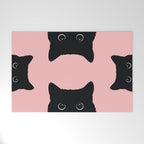 Black Cat Welcome Mat Gallery Image 1