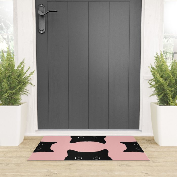 Black Cat Welcome Mat Gallery Image 3