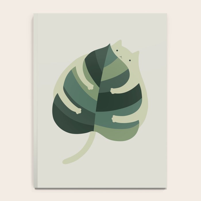 Monstera Cat Hug Notebook Gallery Image 4