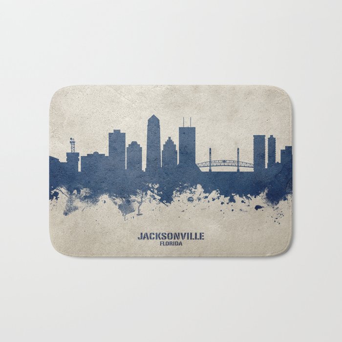 Jacksonville Florida Skyline Bath Mat Gallery Image 1
