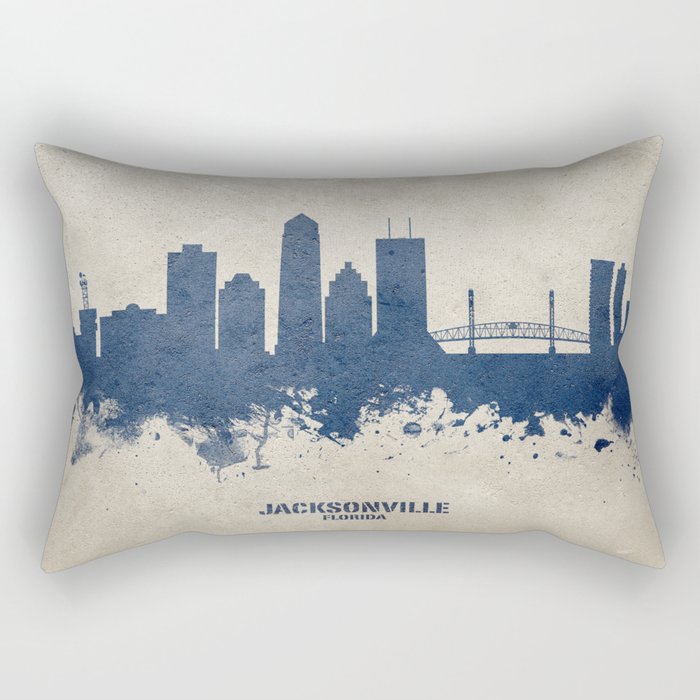 Jacksonville Florida Skyline Rectangular Pillow Gallery Image 2
