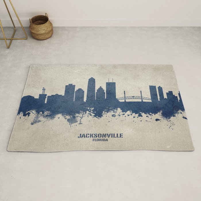 Jacksonville Florida Skyline Rug Gallery Image 2