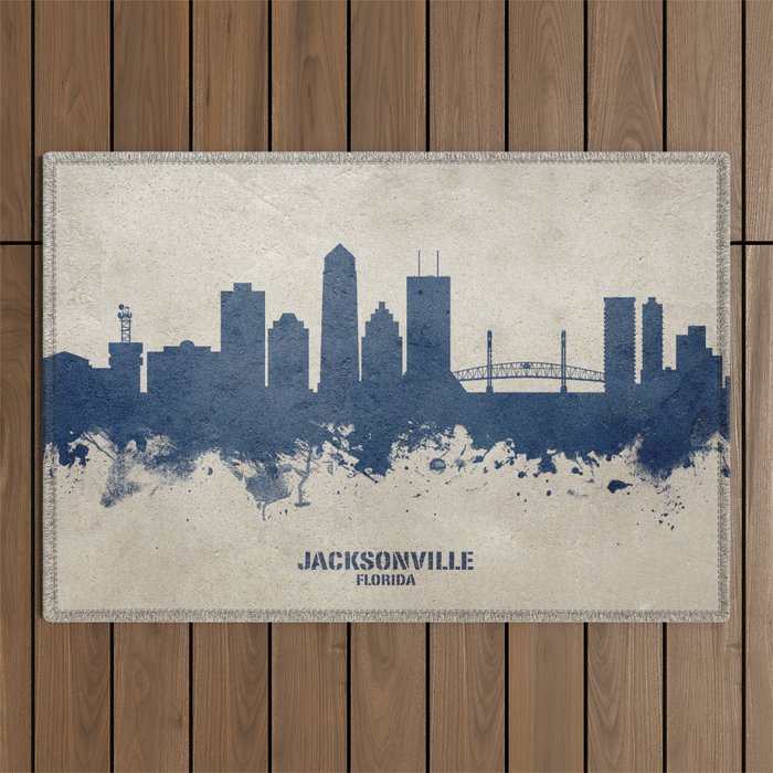 Jacksonville Florida Skyline Outdoor Rug Gallery Image 1