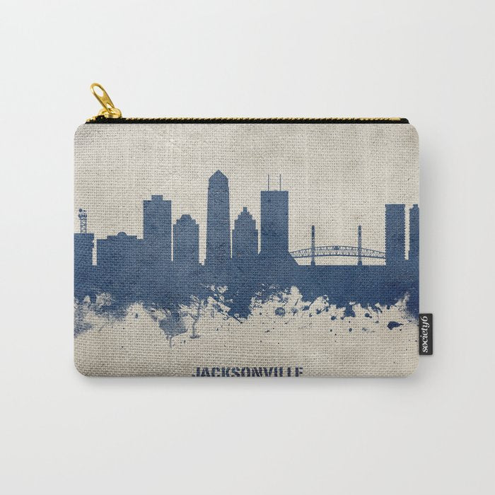 Jacksonville Florida Skyline Carry All Pouch Gallery Image 1