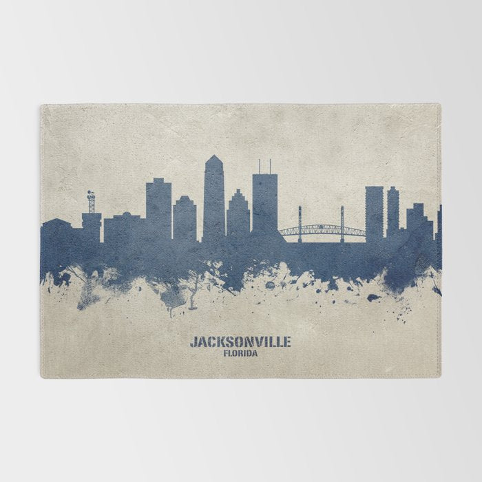 Jacksonville Florida Skyline Rug Gallery Image 2