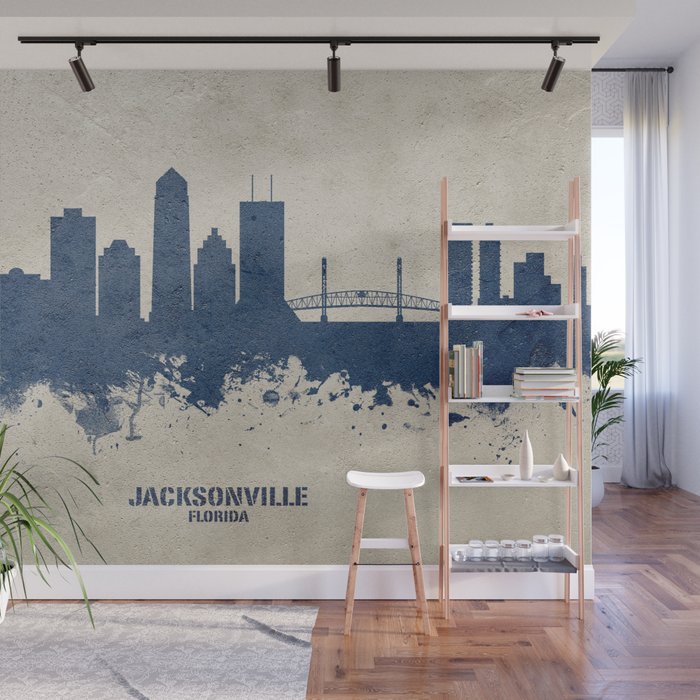 Jacksonville Florida Skyline Wall Mural