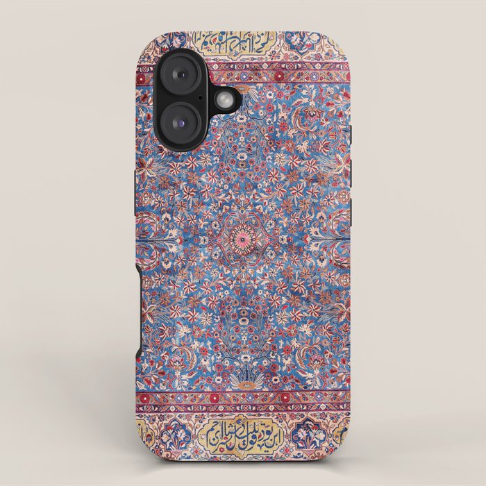 Kashan Central Persian Rug Print iPhone Case Gallery Image 1