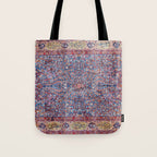 Kashan Central Persian Rug Print Tote Bag Gallery Image 1