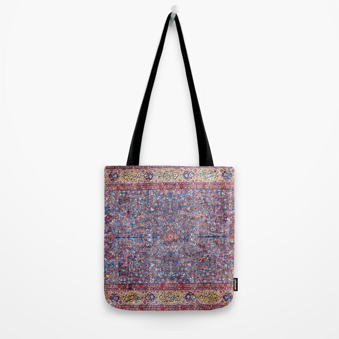 Kashan Central Persian Rug Print Tote Bag Gallery Image 2