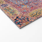 Kashan Central Persian Rug Print Welcome Mat Gallery Image 2