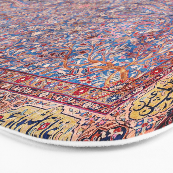 Kashan Central Persian Rug Print Bath Mat Gallery Image 3