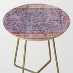 Kashan Central Persian Rug Print Side Table Gallery Image 2