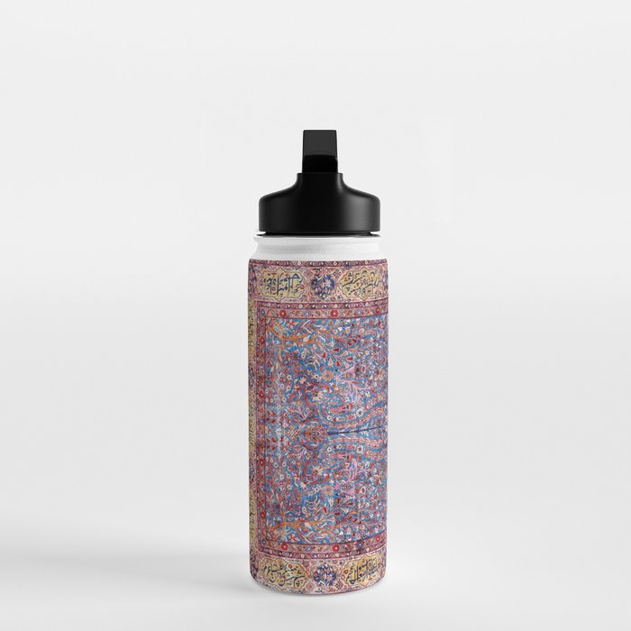 Kashan Central Persian Rug Print Water Bottle Gallery Image 3