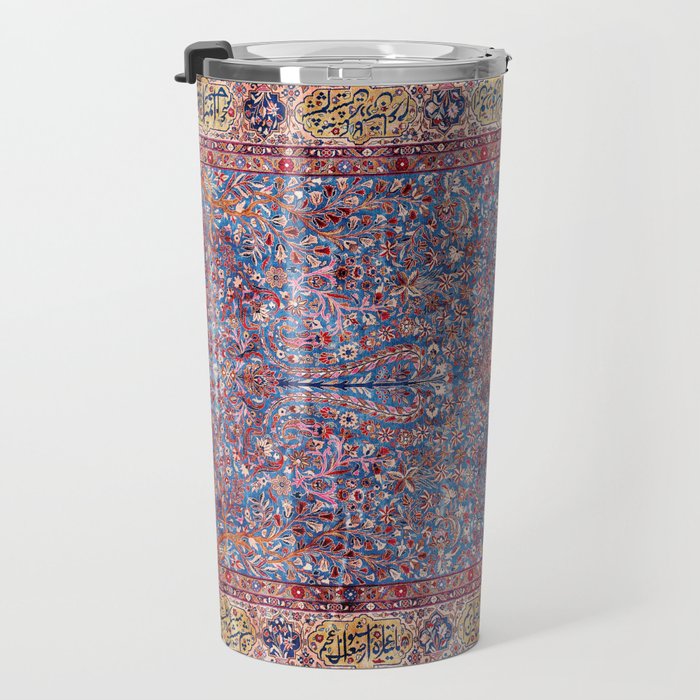 Kashan Central Persian Rug Print Travel Mug Gallery Image 3