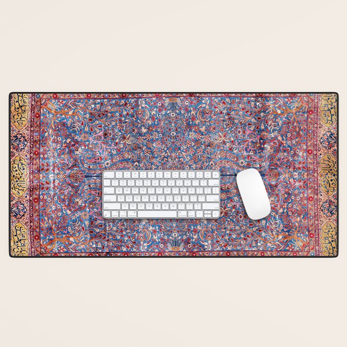 Kashan Central Persian Rug Print Desk Mat Gallery Image 1