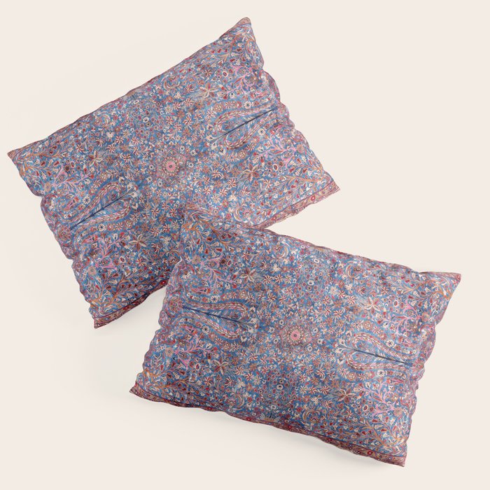 Kashan Central Persian Rug Print Pillow Sham Gallery Image 3