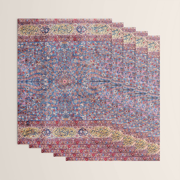 Kashan Central Persian Rug Print Wrapping Paper Gallery Image 3