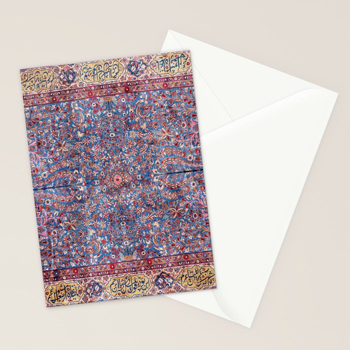 Kashan Central Persian Rug Print Stationery Card Gallery Image 2