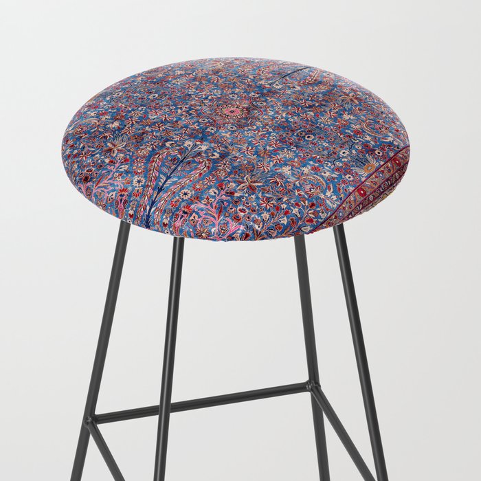 Kashan Central Persian Rug Print Stool Gallery Image 2
