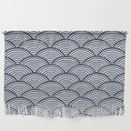 Japanese Waves Navy Wall Hanging Gallery Image 1