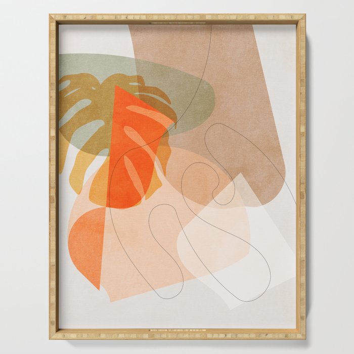 minimal shapes VI Serving Tray Gallery Image 1