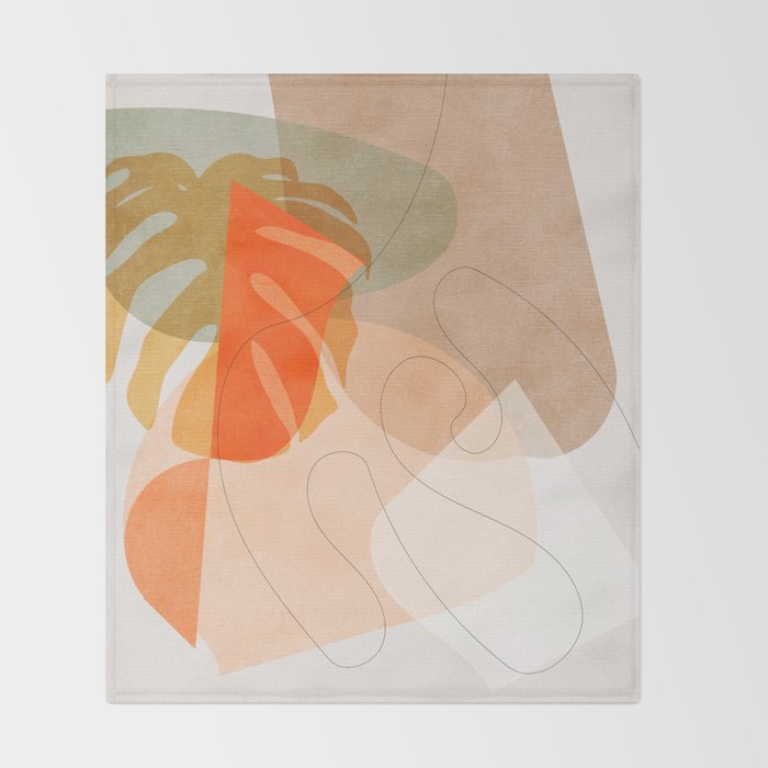 minimal shapes VI Throw Blanket Gallery Image 2
