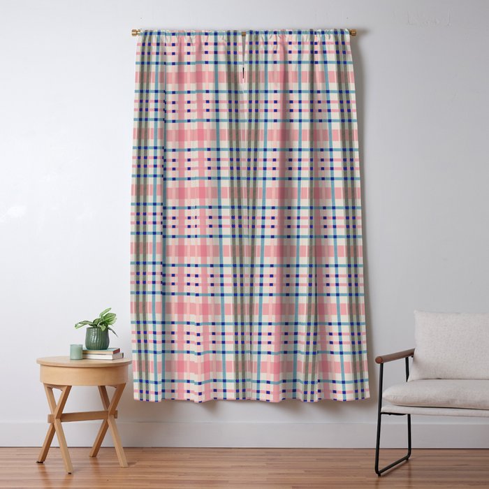 Vibrant Plaid Fusion B Window Curtain Gallery Image 1