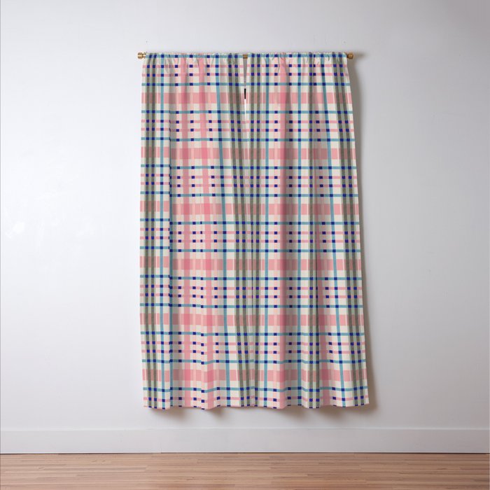 Vibrant Plaid Fusion B Window Curtain Gallery Image 3
