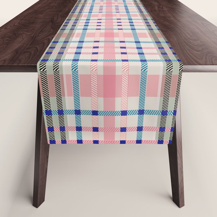Vibrant Plaid Fusion B Table Runner Gallery Image 1