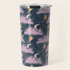 Stormy Night - midnight and lavender  Travel Mug Gallery Image 1
