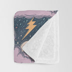 Stormy Night - midnight and lavender  Throw Blanket Gallery Image 3